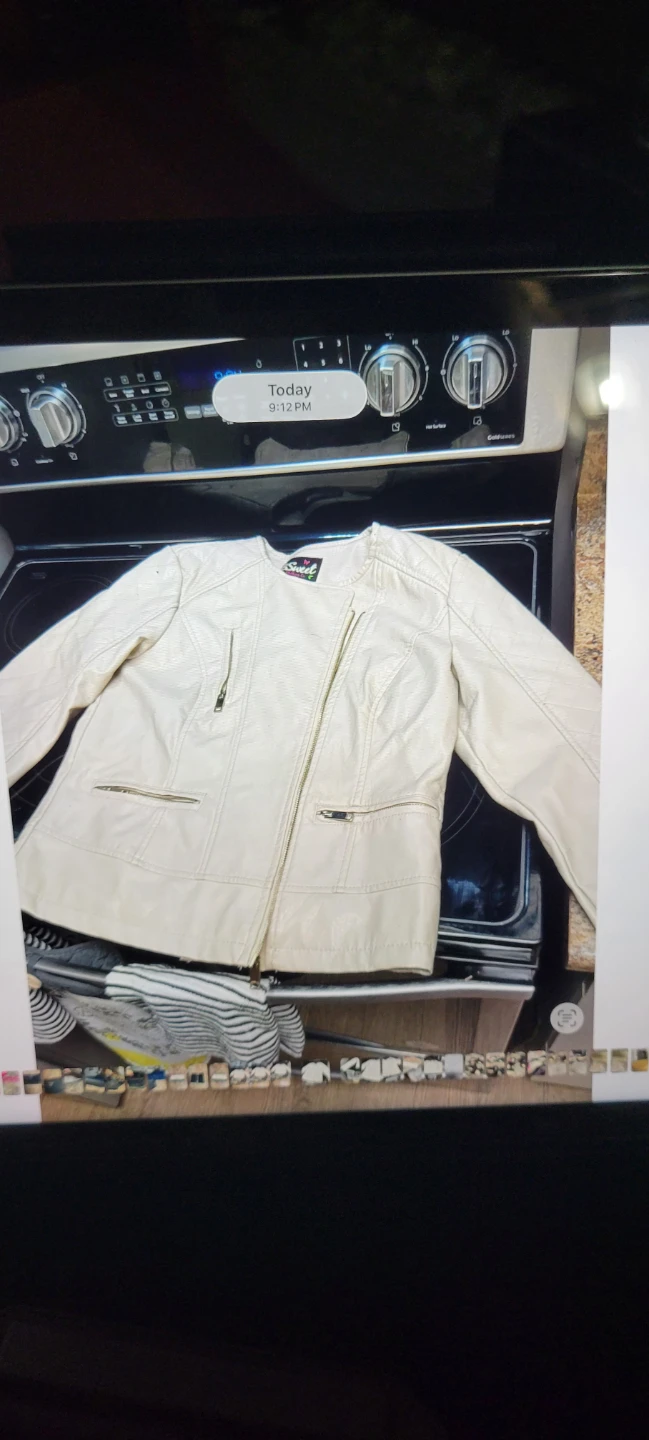 White Faux Leather Jacket brand new