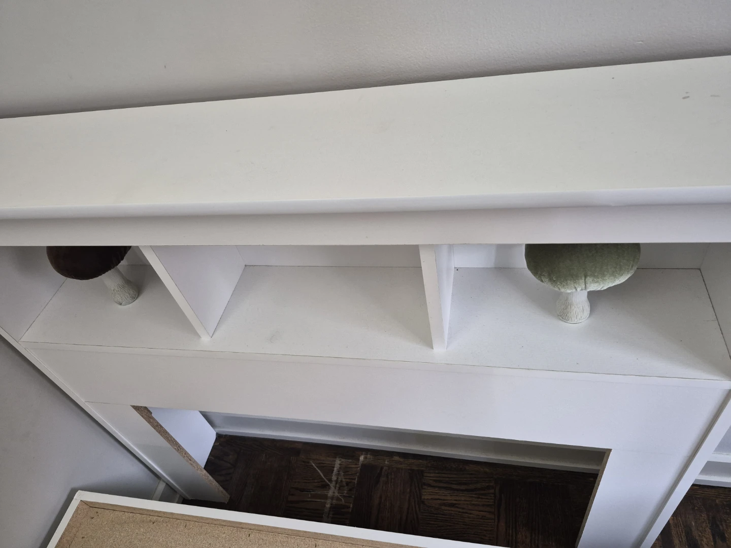 White Twin Bed Frame with Bookshelf Headboard - photo 5
