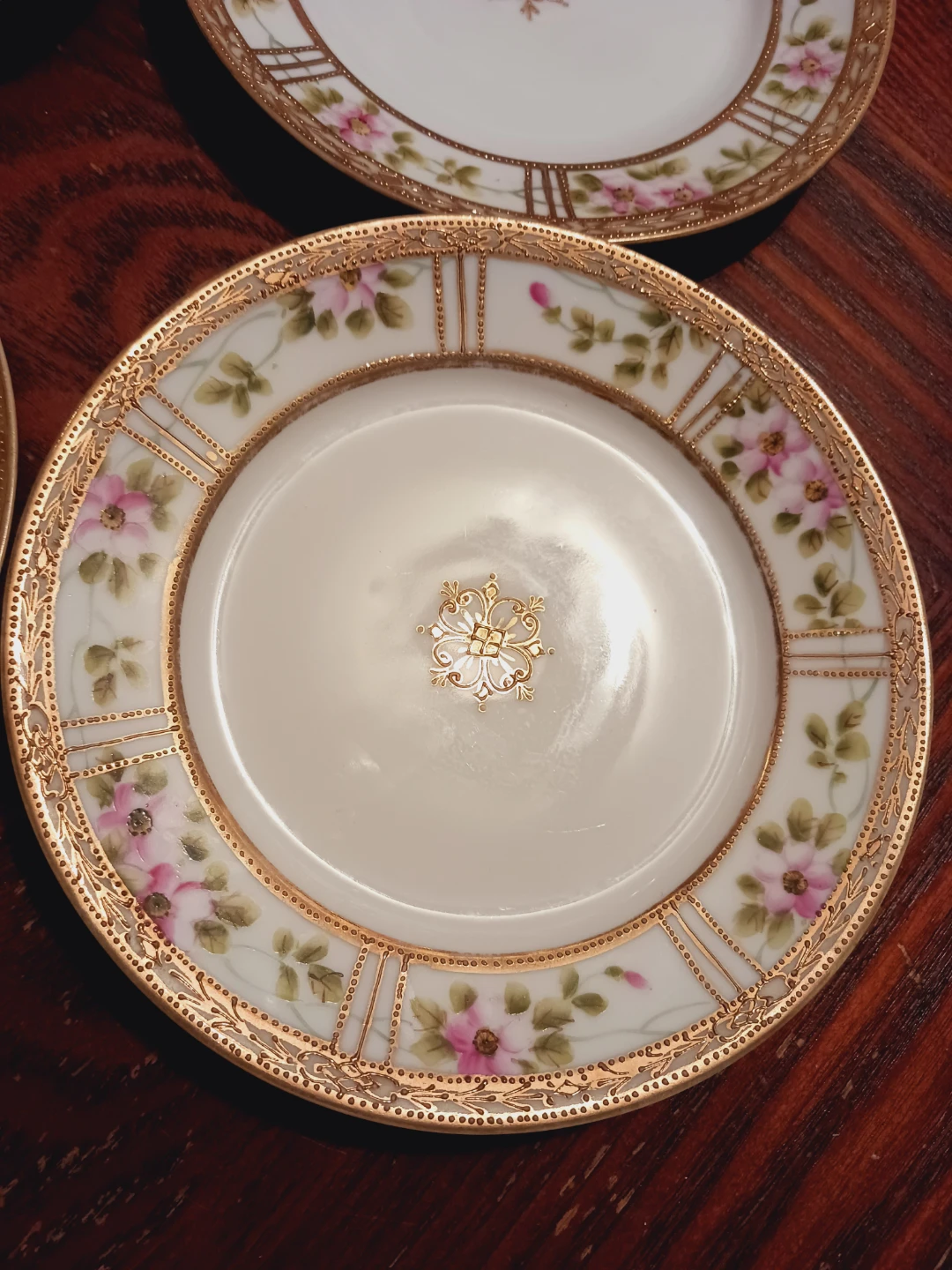 Set of 4 Nippon Hand Painted Dessert Plates - photo 3