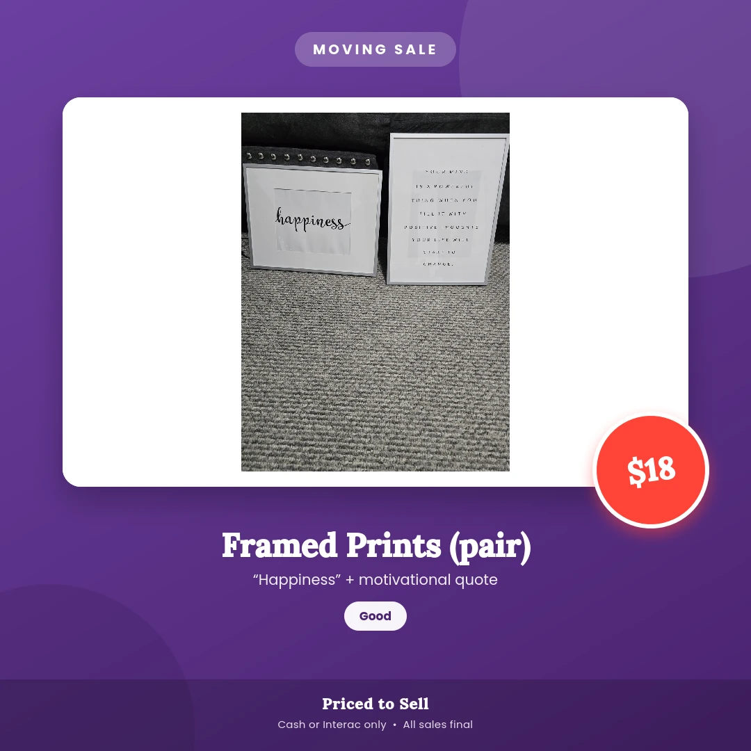 Framed Prints (pair)
