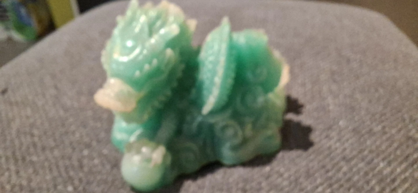 Green Jade Dragon Figurine - photo 2