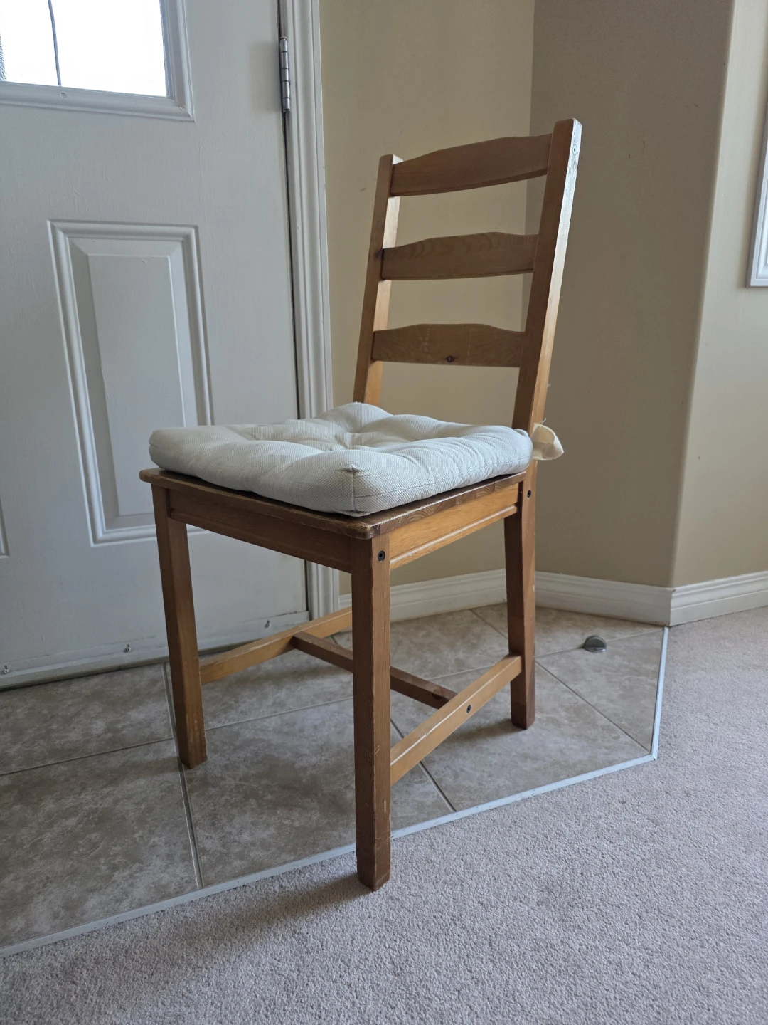 Wooden Chair with Padded Seat