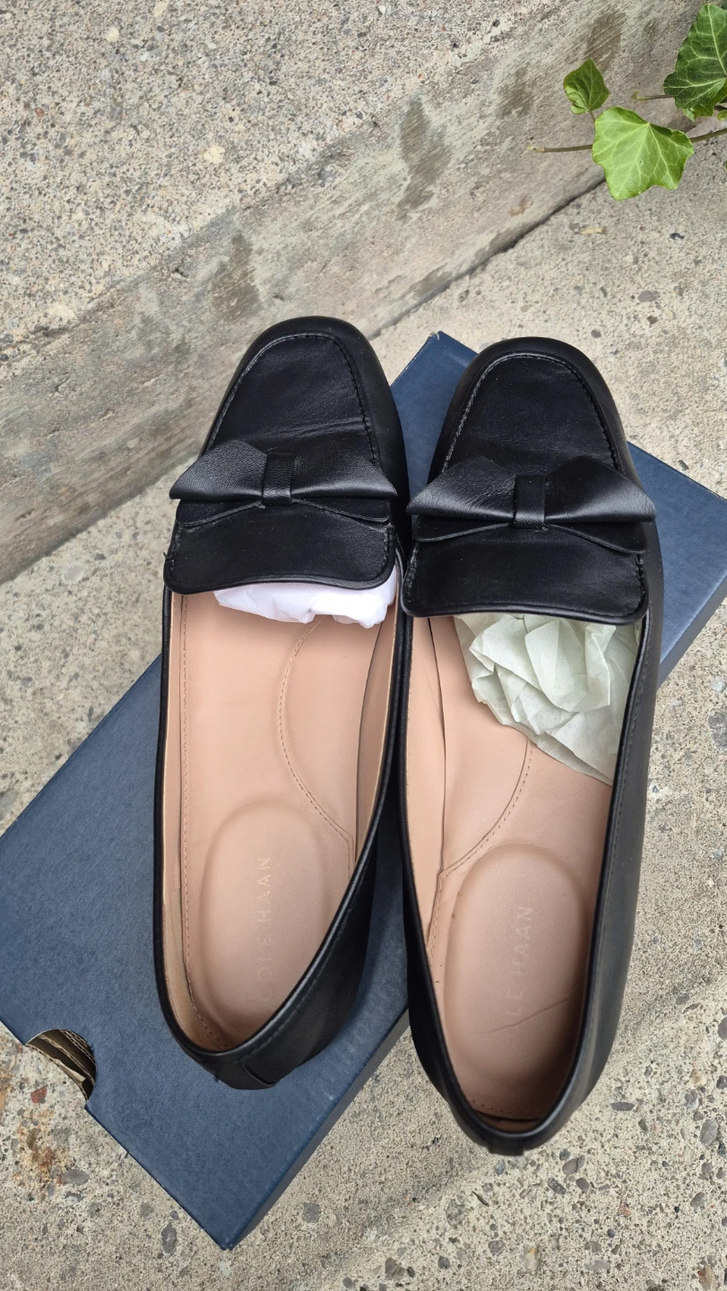 Cole Haan Black Leather Bow Loafers - photo 2