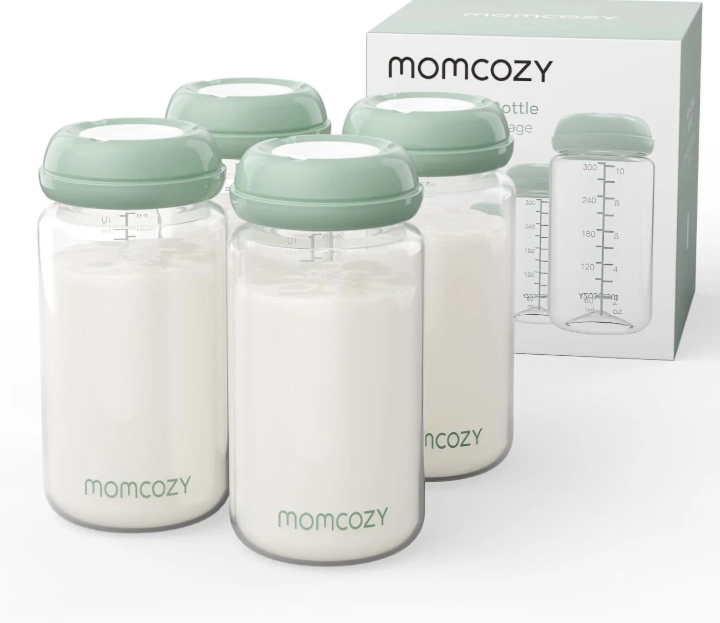 Momcozy Milk Storage Bottles - 4 Pack