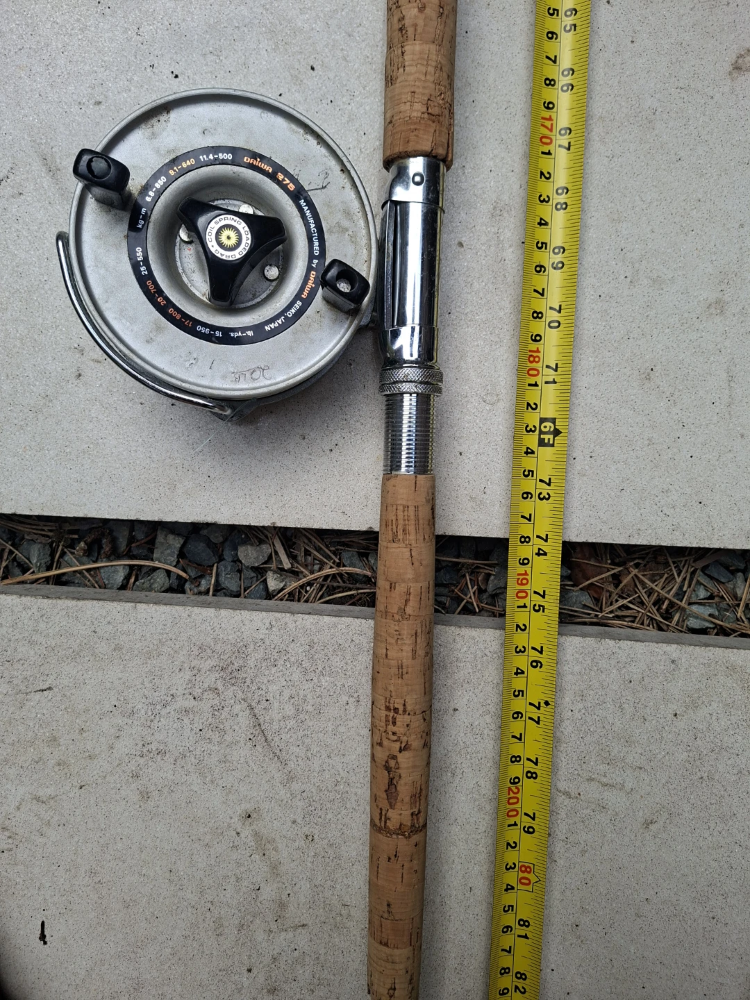 Vintage Daiwa 275 Mooching Reel & Fiberglass Salmon Rod Setup - photo 2
