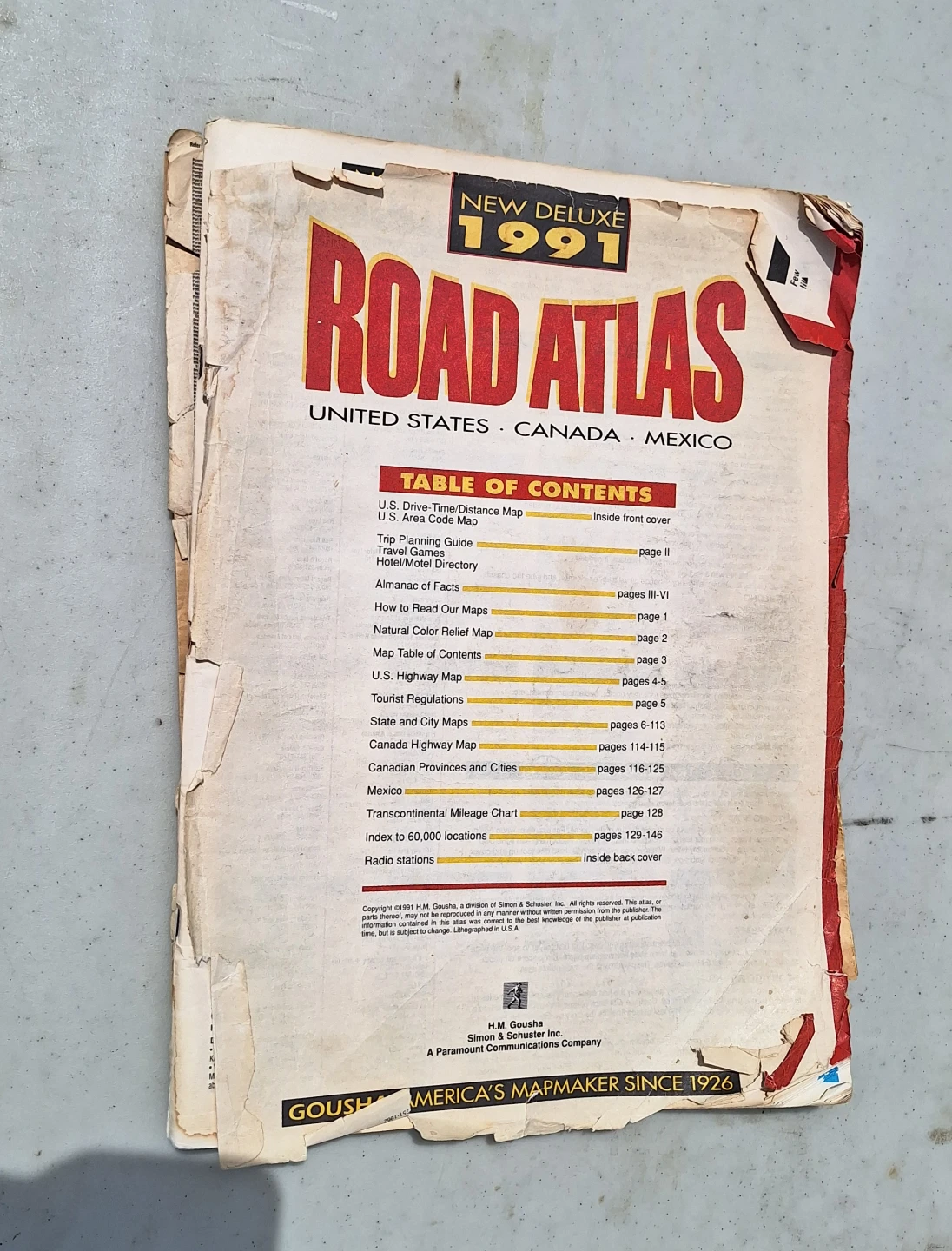 1991 New Deluxe Road Atlas - H.M. Gousha #freecycle
