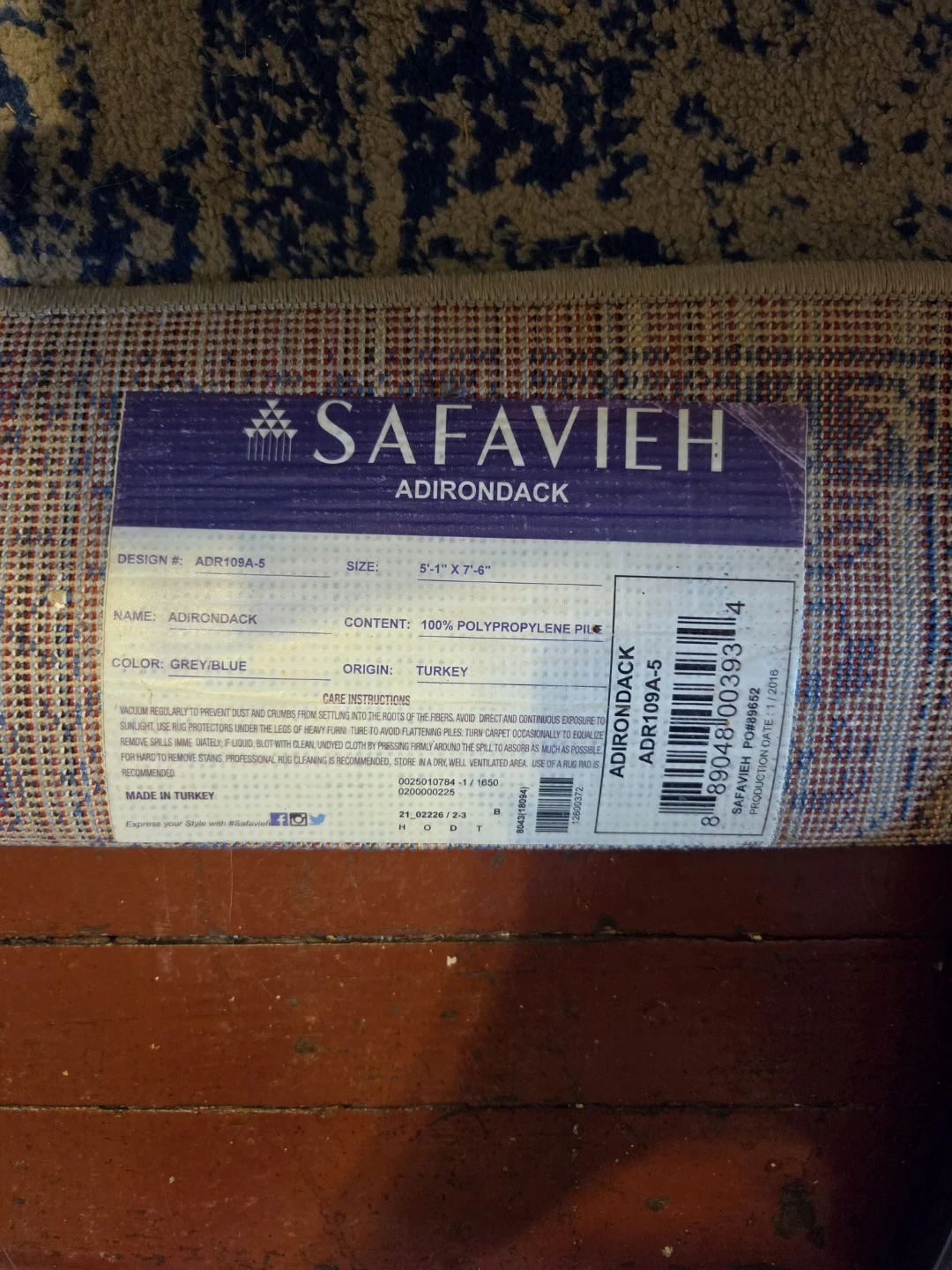 Area Rug - Safavieh Gray + Blue - photo 2