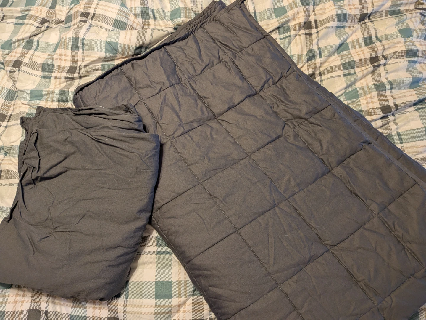 Grey Weighted Blanket with Duvet Cover
