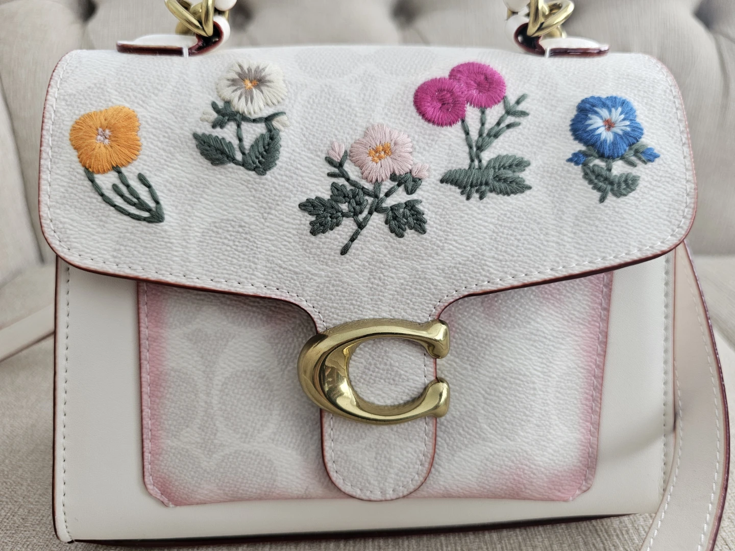 Coach Tabby Top Handle Embroidered Floral Shoulder Bag - photo 2