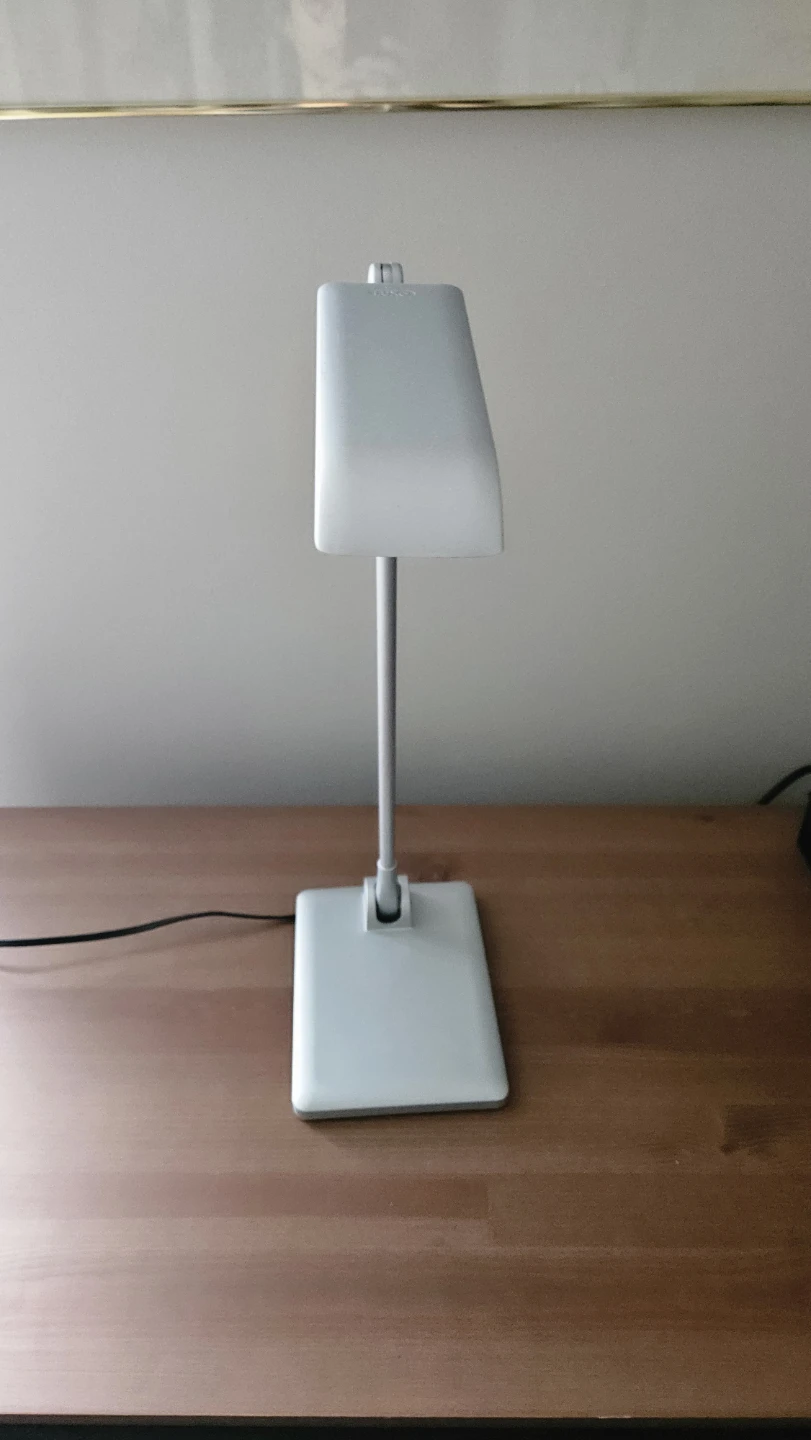 Grey Modern Desk Lamp with Adjustable Arm