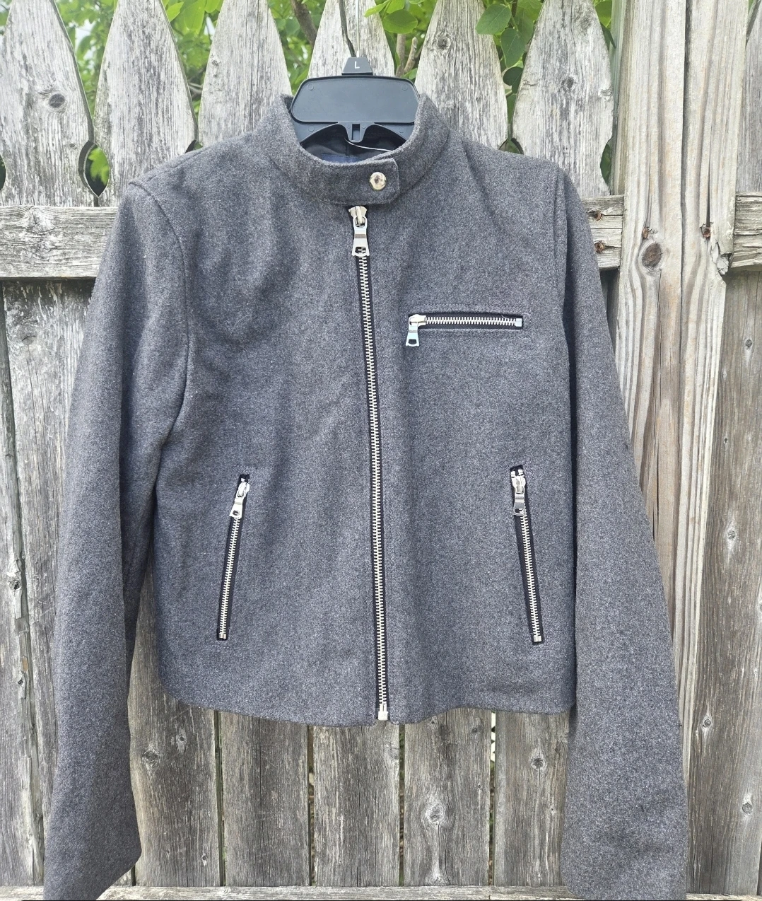 Gap Gray Moto Jacket XS