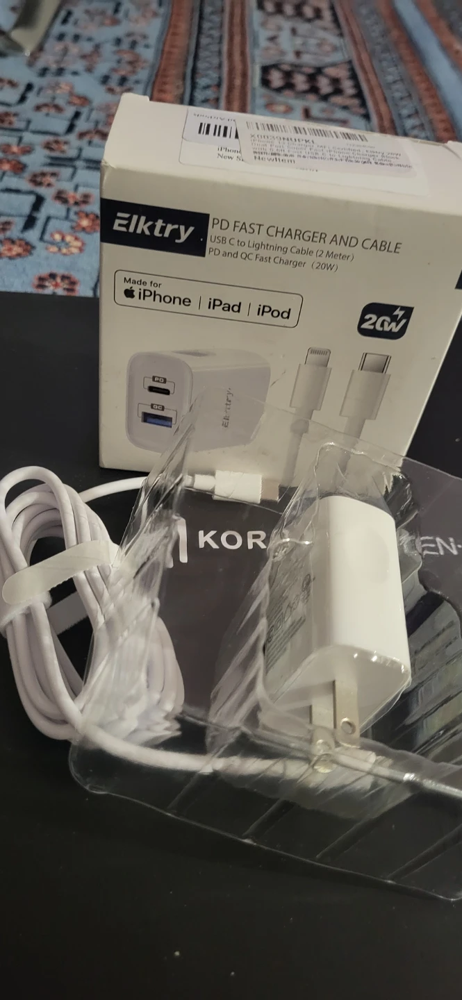 Charger and Cable with USB-C to Lightning-Elktry PD Fast - photo 3