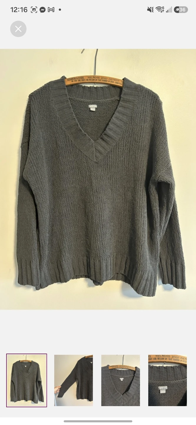 Aerie V-Neck Knit Sweater