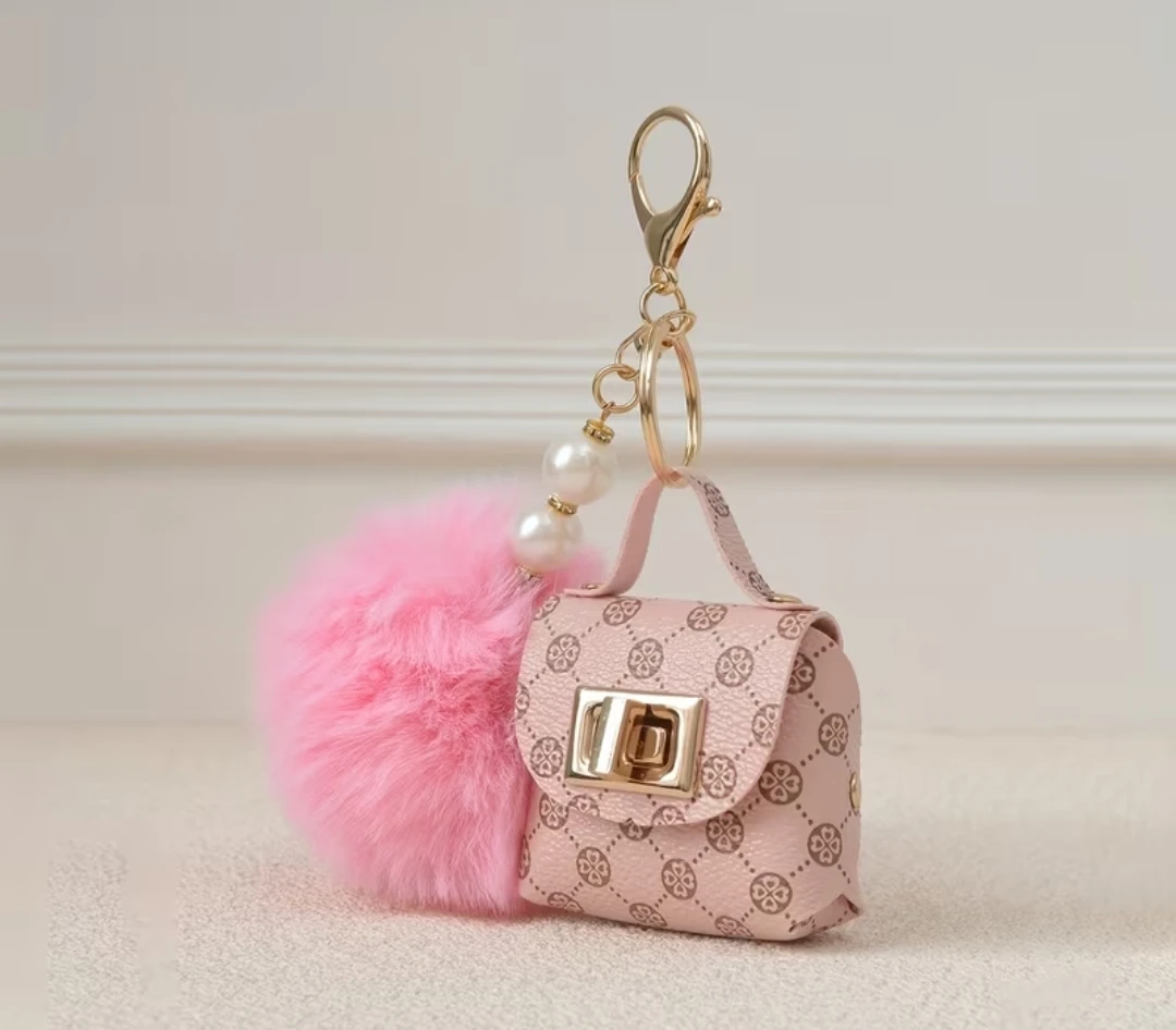 Mini Purse Keychain with Pom Pom - photo 2
