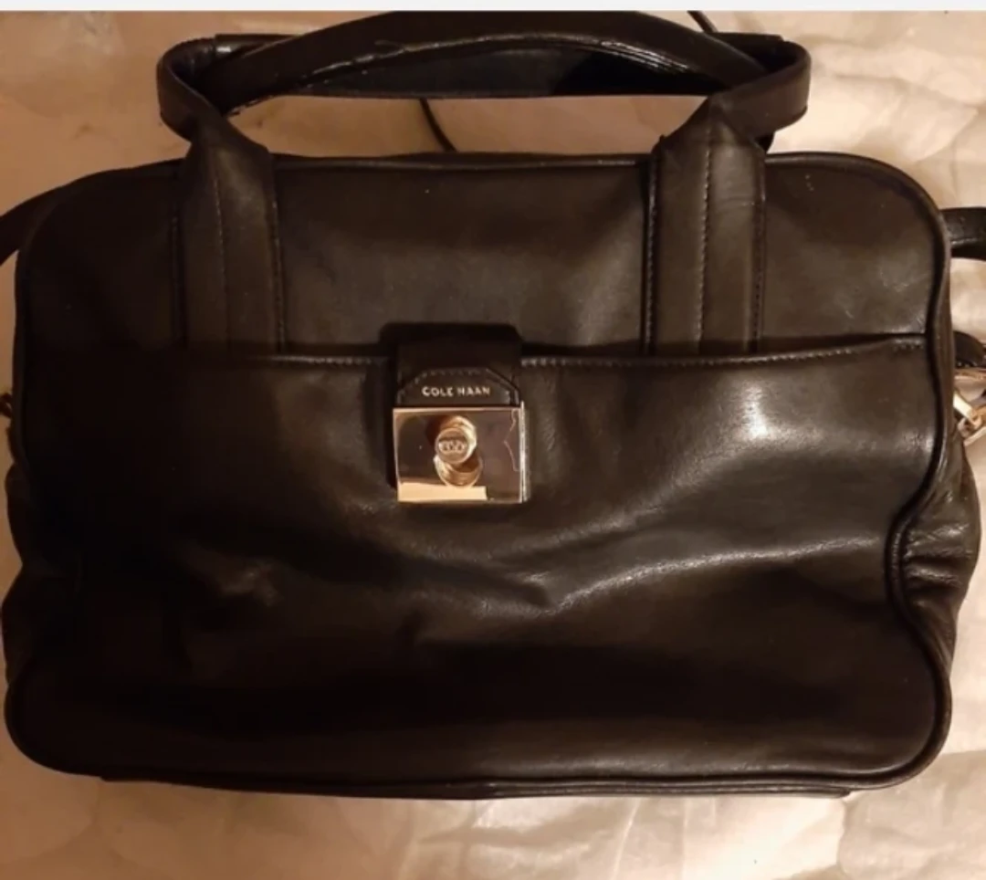C Haan Leather Crossbody Shoulderbag Bag Tote Black New $159 ⚽️