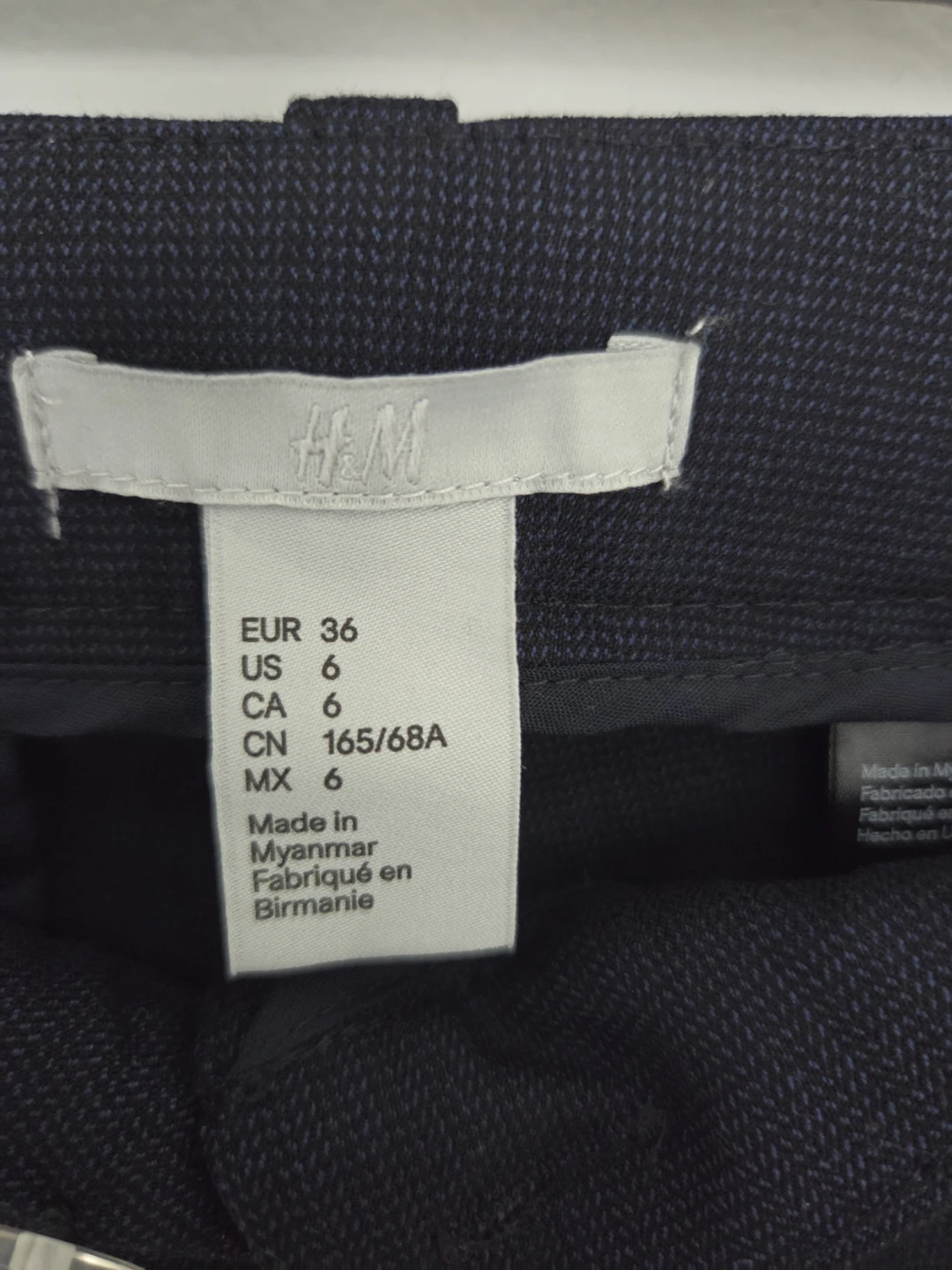 H&M Women's Navy Slim Fit Trousers Size 6 - photo 5