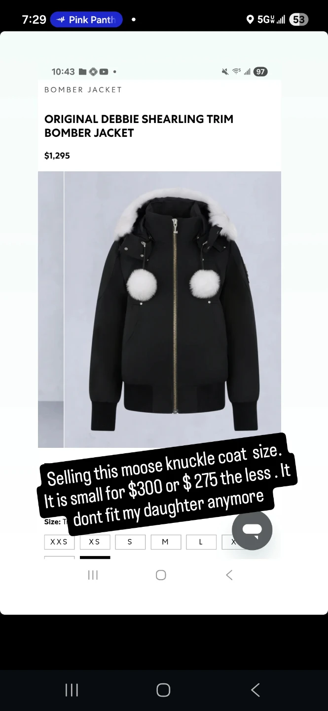 Moose Knuckles Debbie Shearling Trim Bomber Jacket