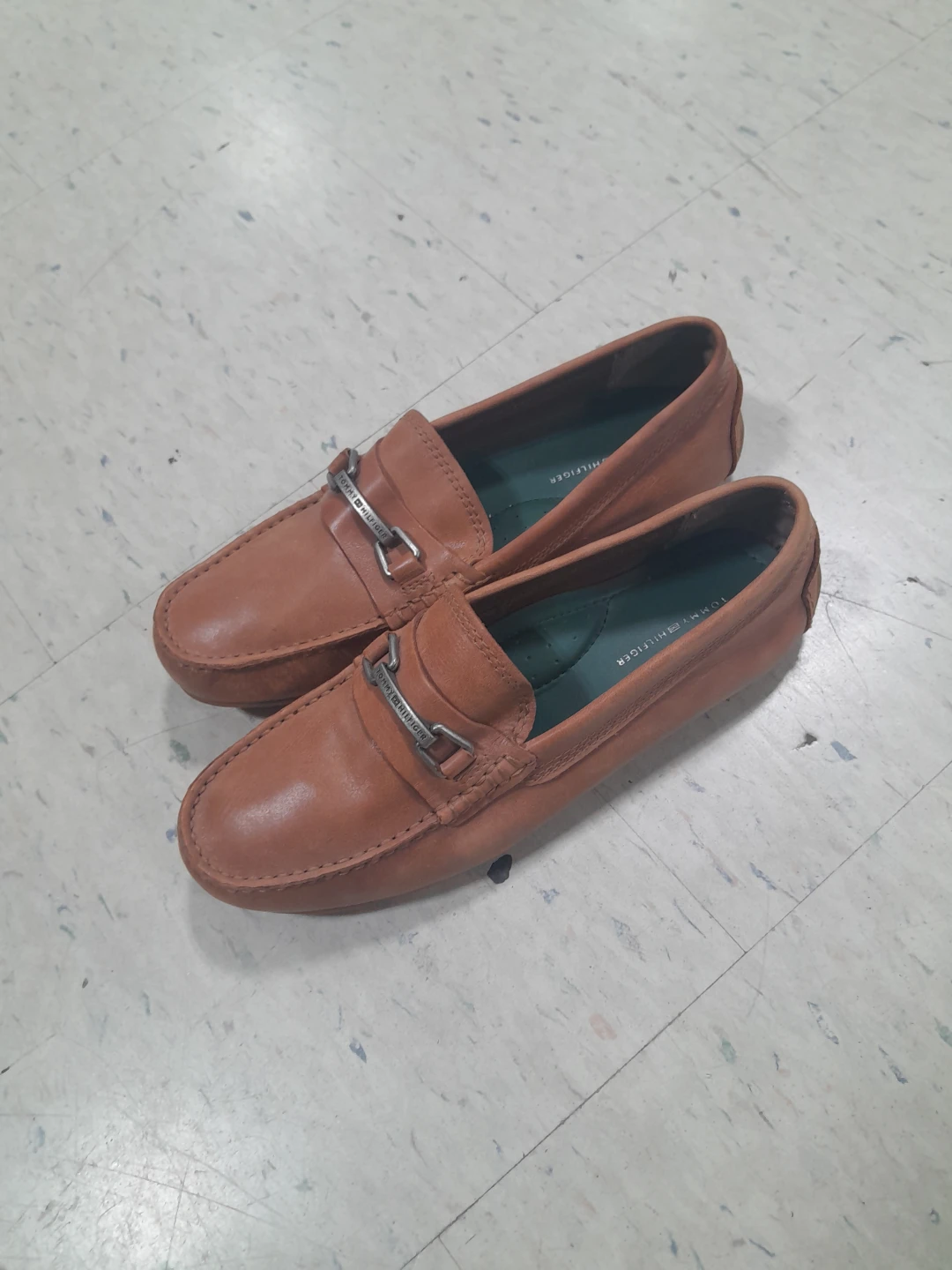 Tommy Hilfiger Brown Leather Loafer Shoes Men's  Size 9 - photo 5