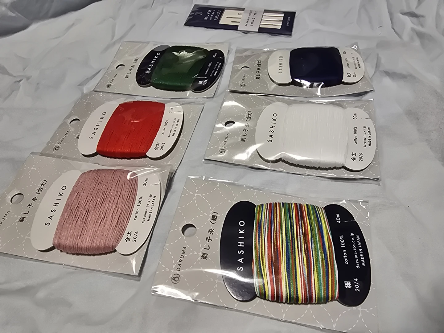 Japan Daruma Sashiko Thread Collection & Needles - photo 2