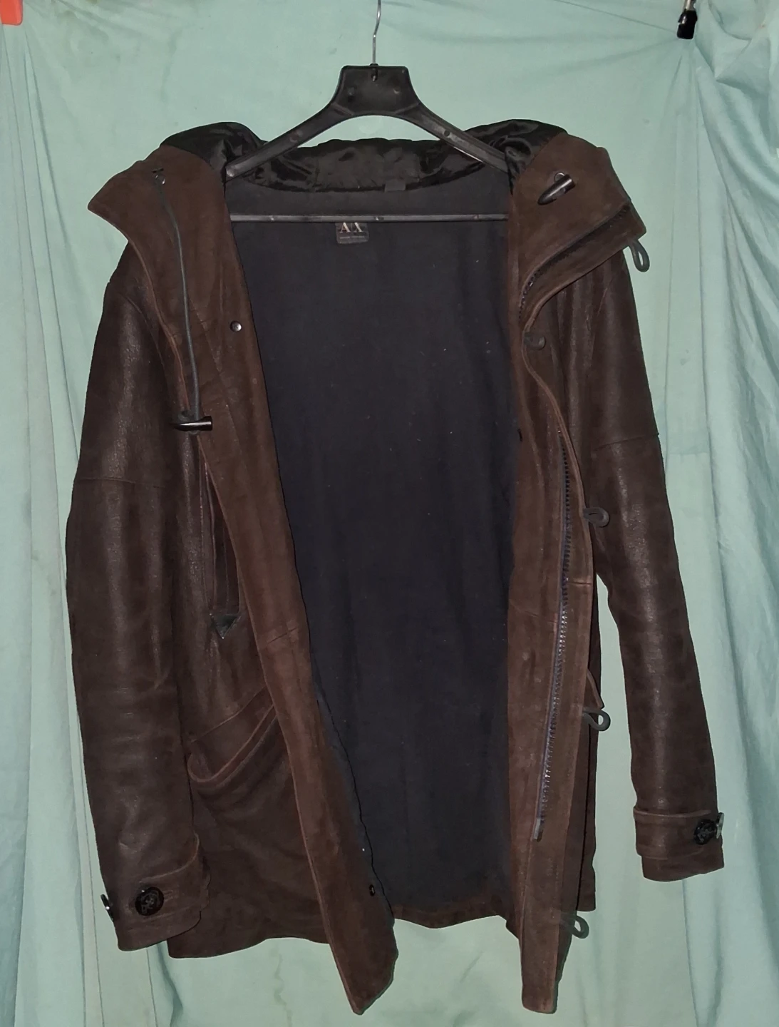 Armani Exchang Leather Bench Warmer Parka w Hoodie  Size XL - photo 2