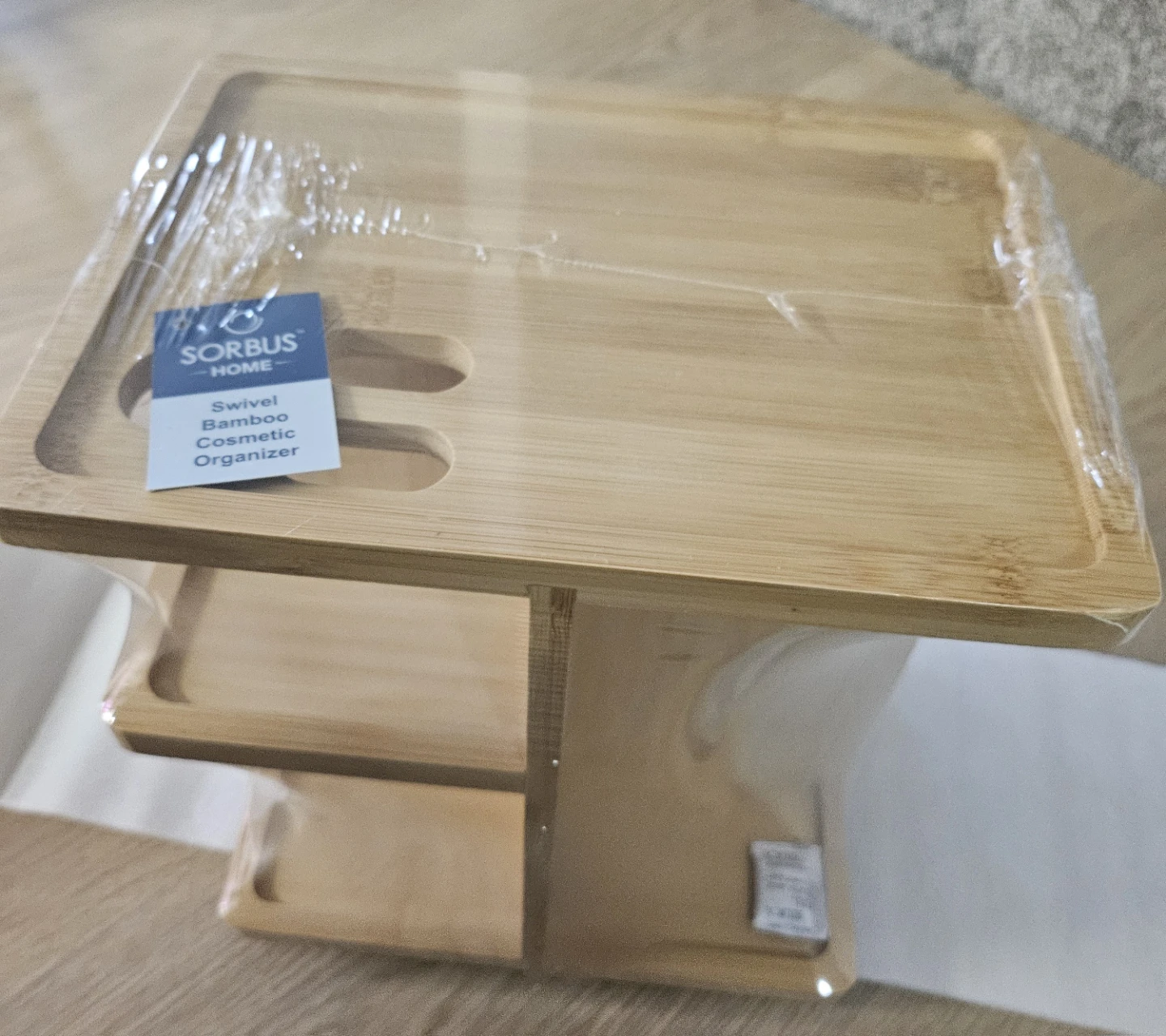 Sorbus 360° Rotating Bamboo Cosmetic Organizer - photo 5