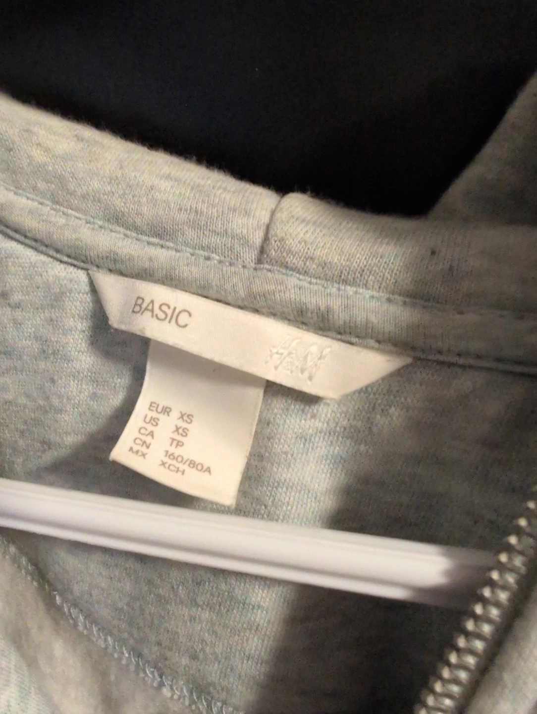 H&M Basic Grey Zip-Up Hoodie - photo 2