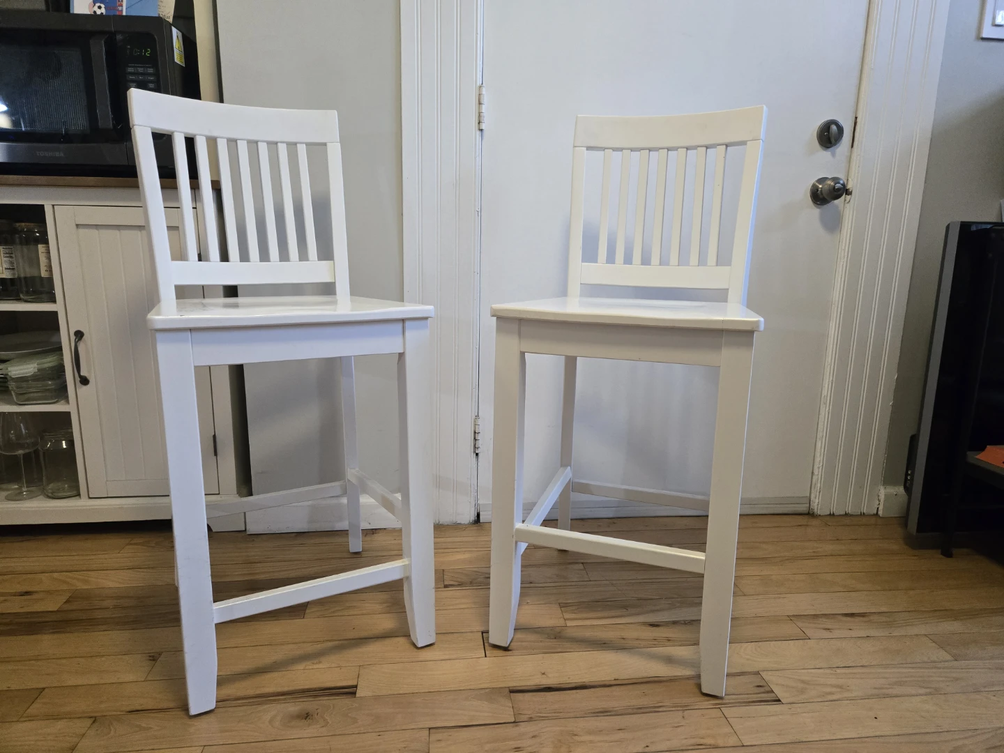 White Bar Stools - Set of 2 - photo 5