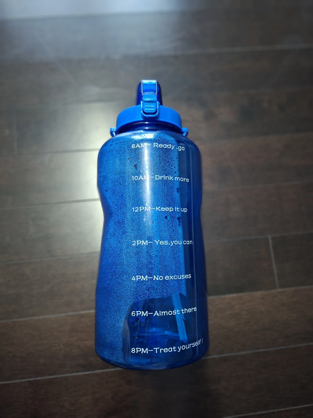 Blue Motivational Water Bottle