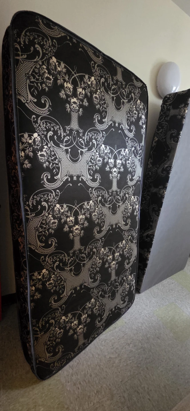 Twin bed with mattress and base