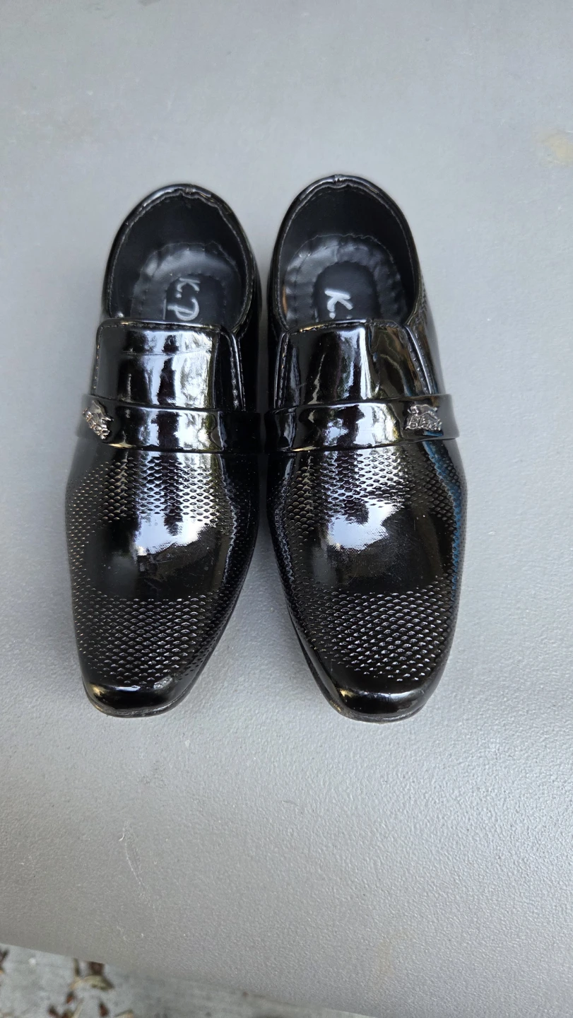 K.P. Fashion Black Patent Dress Shoes 2 year old - photo 3