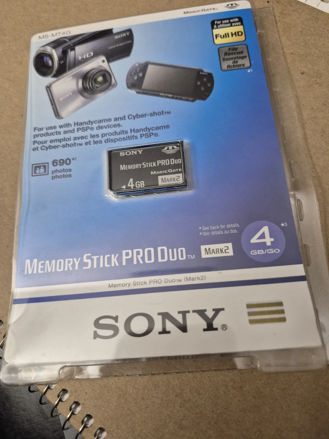 Sony 4GB Memory Stick PRO Duo Mark 2