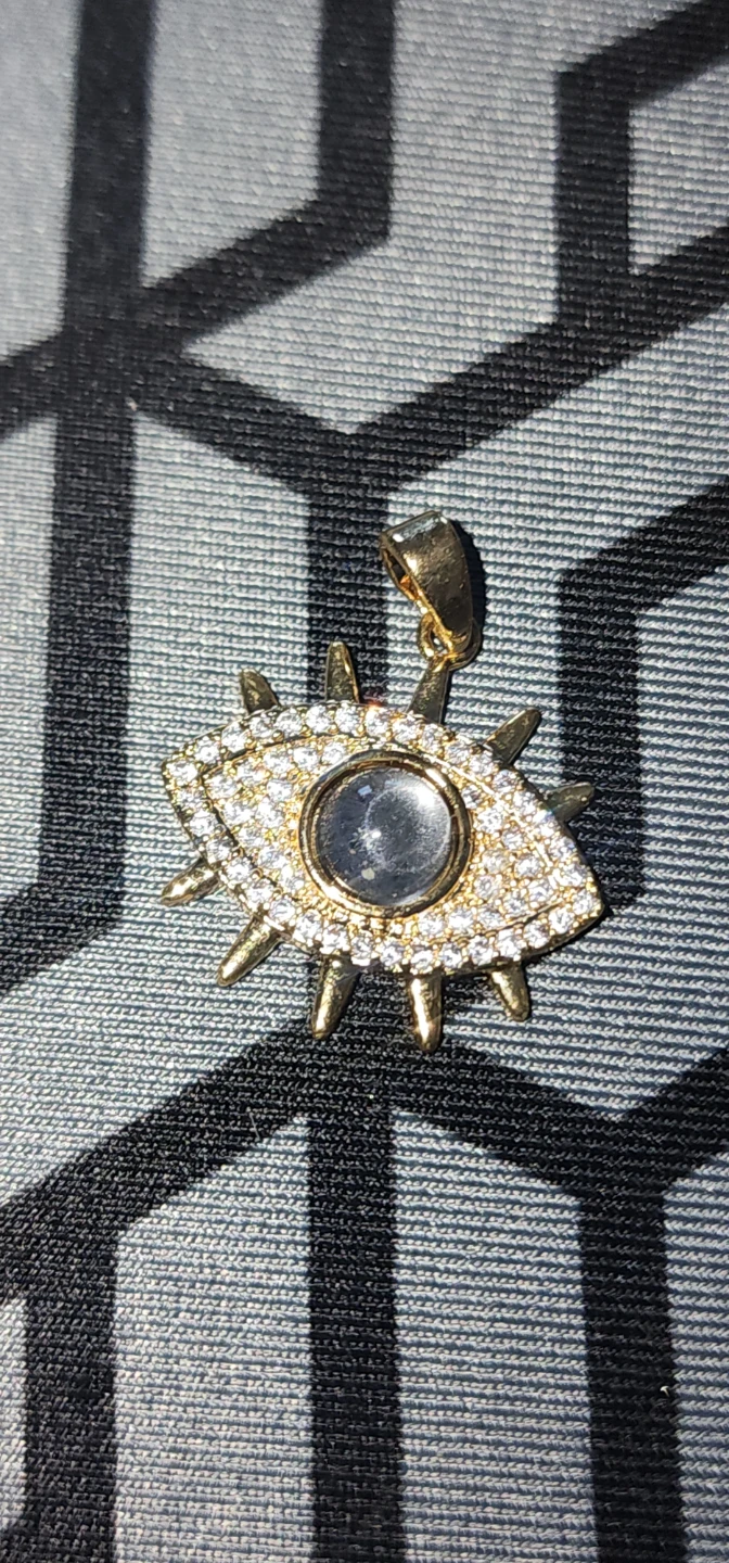 Gold plated Evil Eye Pendant Necklace Charm
