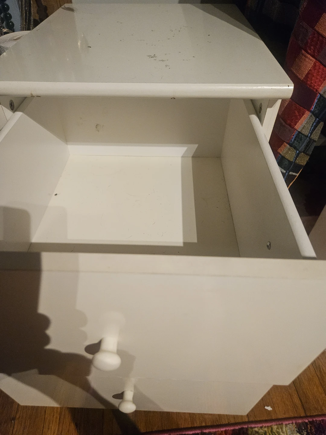 White 2-Drawer Nightstand Ikea - photo 2