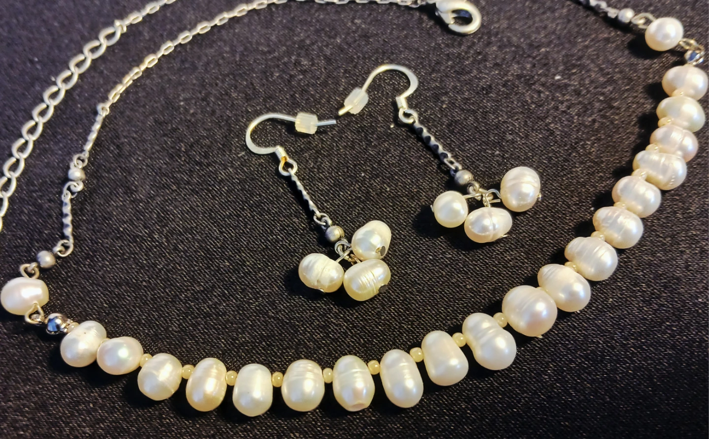Pearl Necklace and Earring Set - photo 3