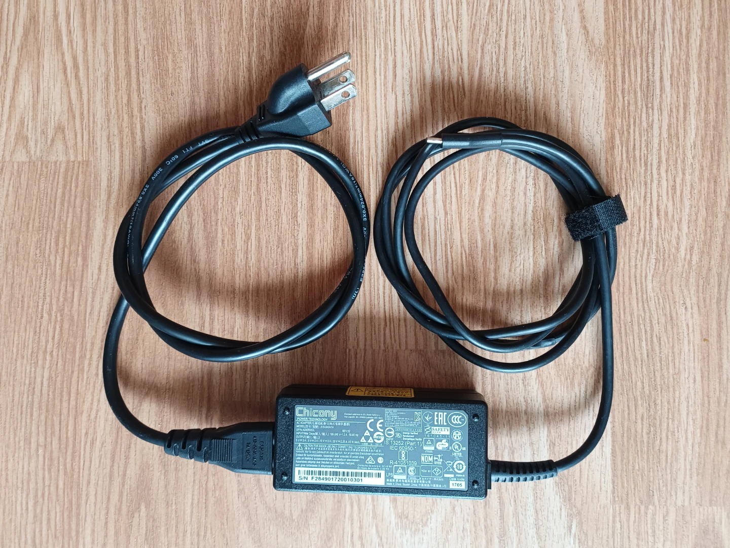 Chicony 45W USB-C Laptop Charger.