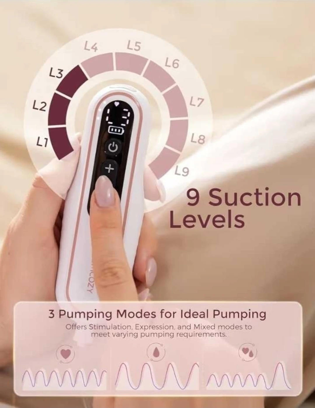 Sealed! Momcozy Breast Pump V2 Pro Ultra-Lightweight, Hands-Free - photo 5