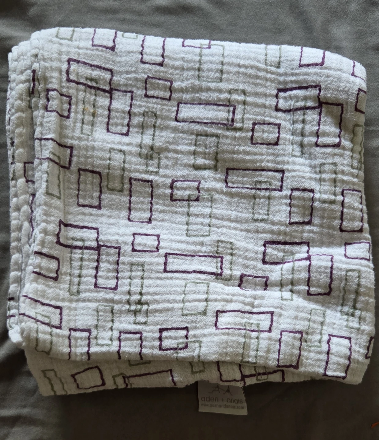 Muslin Swaddle Blanket, Giraffe Print and handmade matmat set