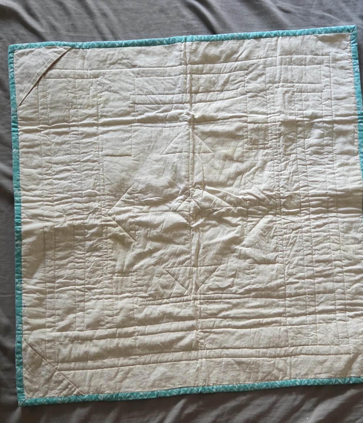 Muslin Swaddle Blanket, Giraffe Print and handmade matmat set - photo 4