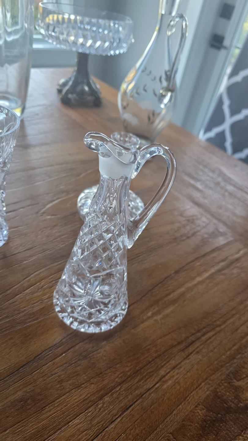 Set of Crystal Glass Bowls and Pitcher - photo 4