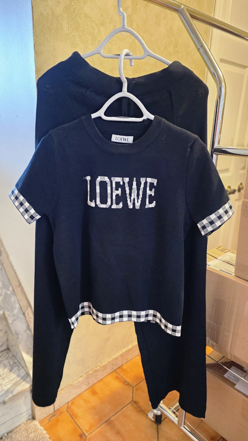 LOEWE Black Sweater and Pants Set