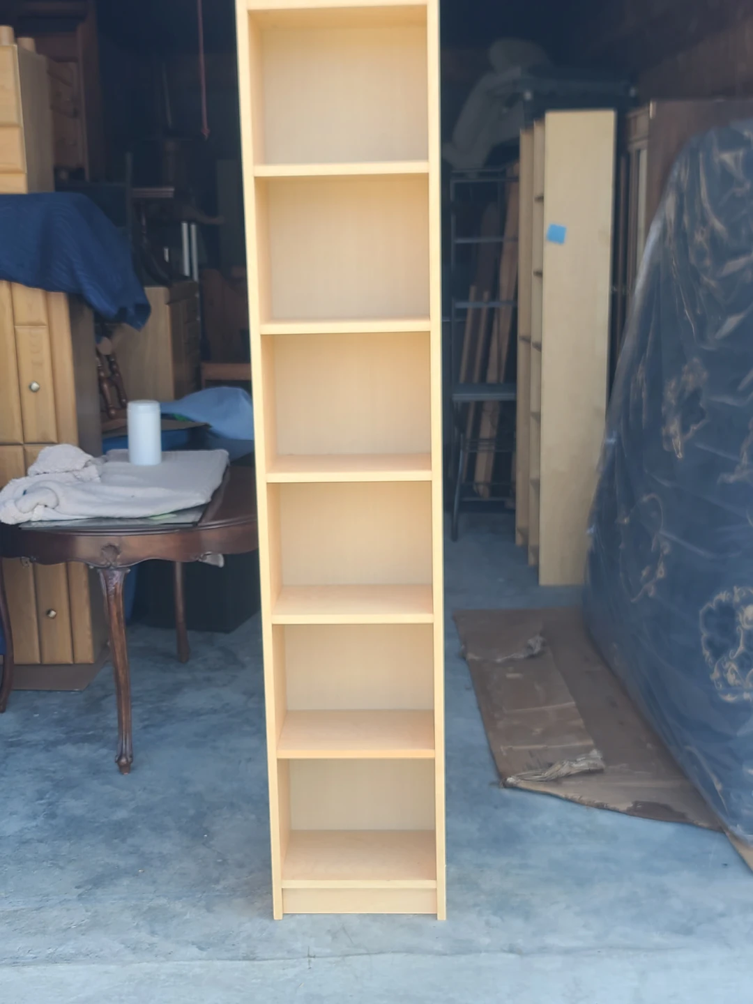 Tall Wooden Bookshelf