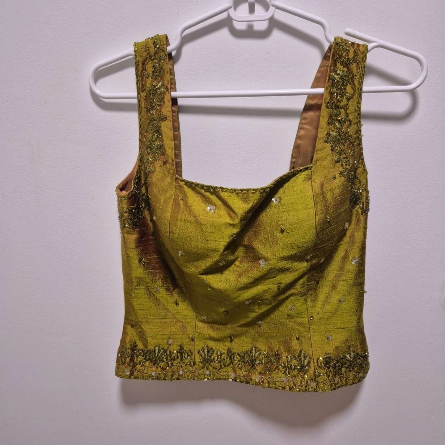 L'POGEE Embellished Silk Bustier Top