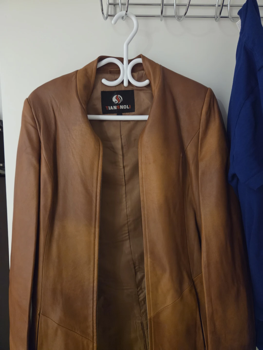 TIANOLI Brown Leather Jacket