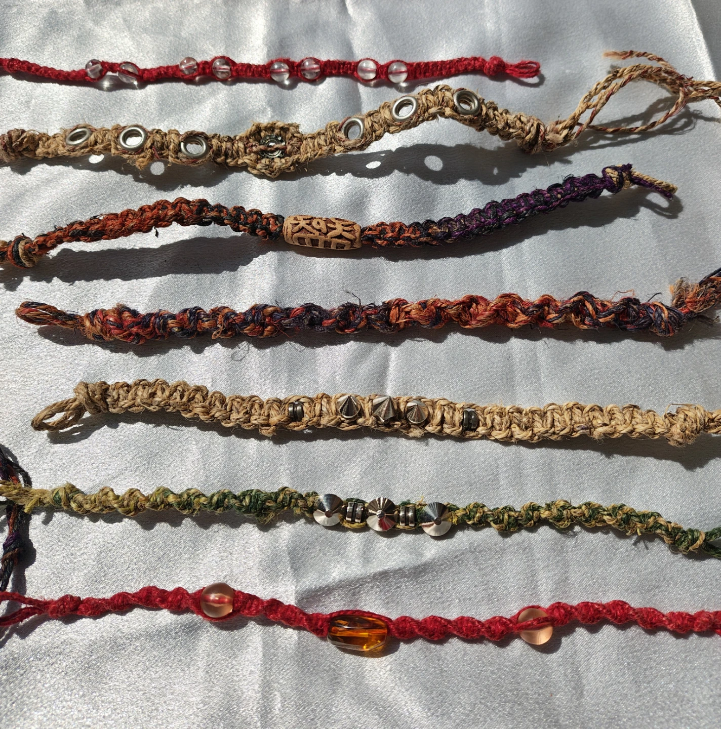 🌿Premium Unworn Handmade Hemp Bracelets (lot of 7) - photo 3