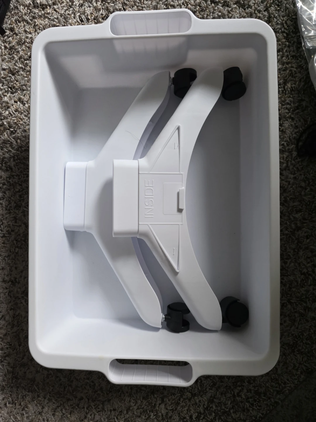 3-Tier Storage Cart with Wheels White