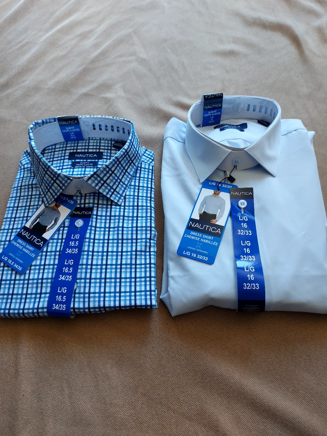 NEW Nautica Slim Fit Dress Shirts Set of 2