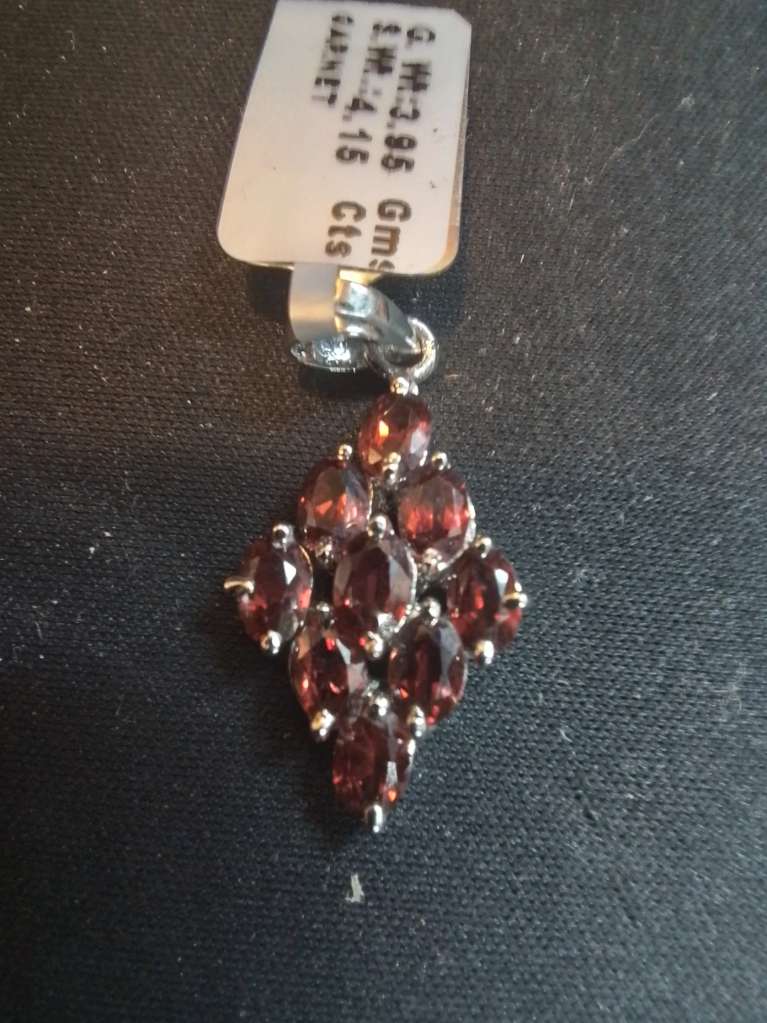 Exquisite Vintage Sterling Silver & Natural Red Garnet