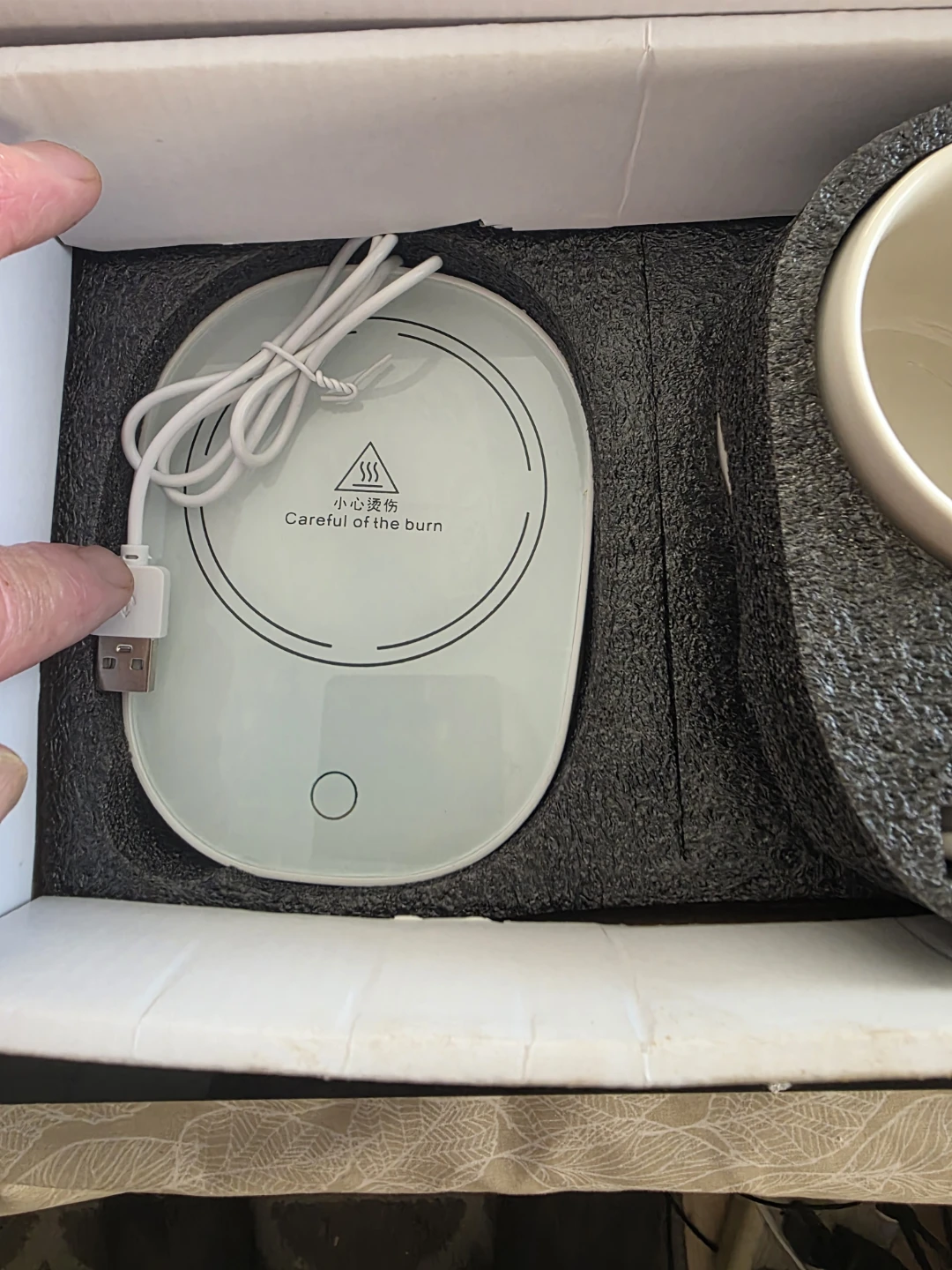 Coffee Cup and Saucer Set with USB Warmer - photo 2