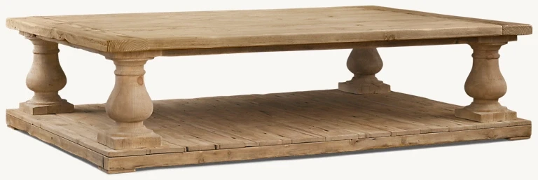 RESTORATION HARDWARE Balustrade Salvaged Wood Coffee Table