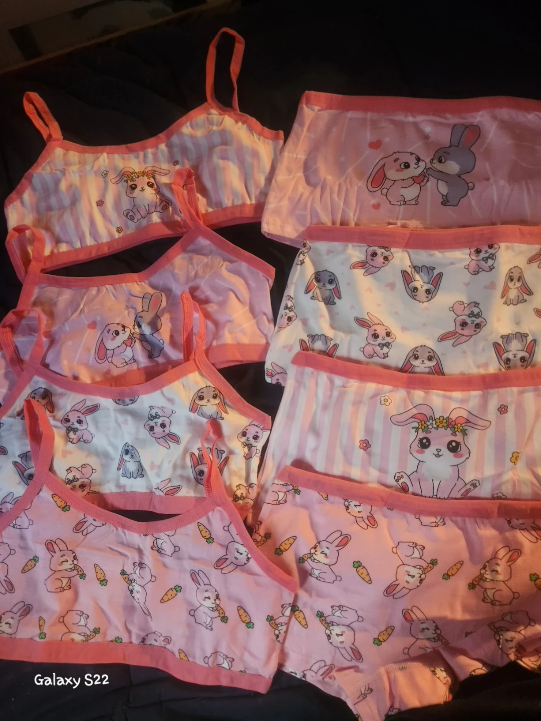 Girls 4-Piece Bunny Underwear Set Size 10Y